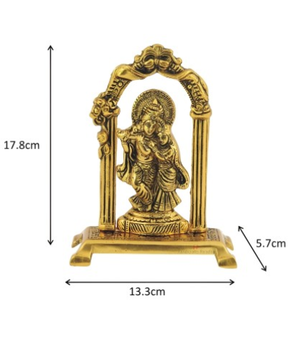 Gold Plated Handicraft Radha Krishna